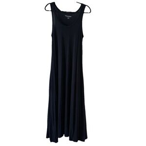 Soft Surroundings Black Maxi Santiago Sleeveless Tank Dress Pockets Petites‎ PXL